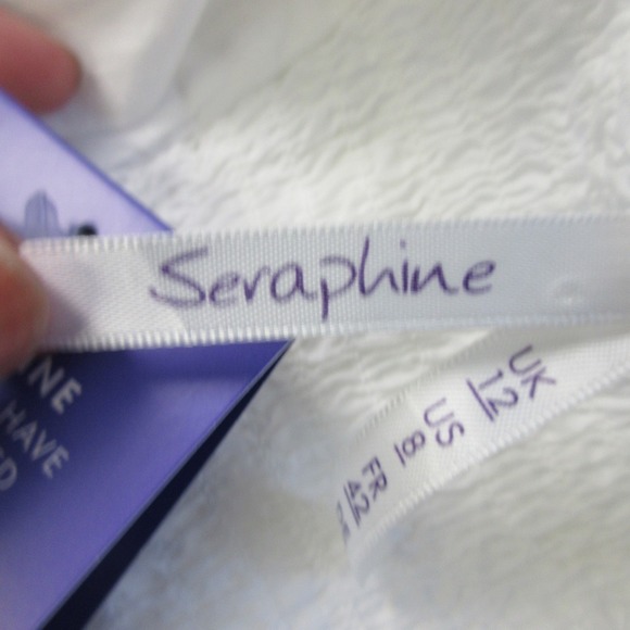 Seraphine Sabrina Embroidered Sundress 8 White Tiered Sleeveless White Boho 280 - Picture 3 of 13